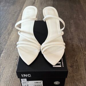 INC International Concepts Women's white Strappy Heels